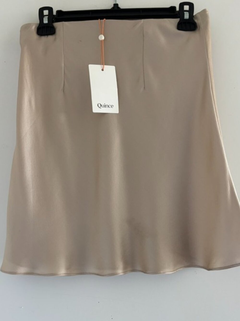 Quince 100% Washable Silk Mini Skirt in Champagne - Picture 5 of 5